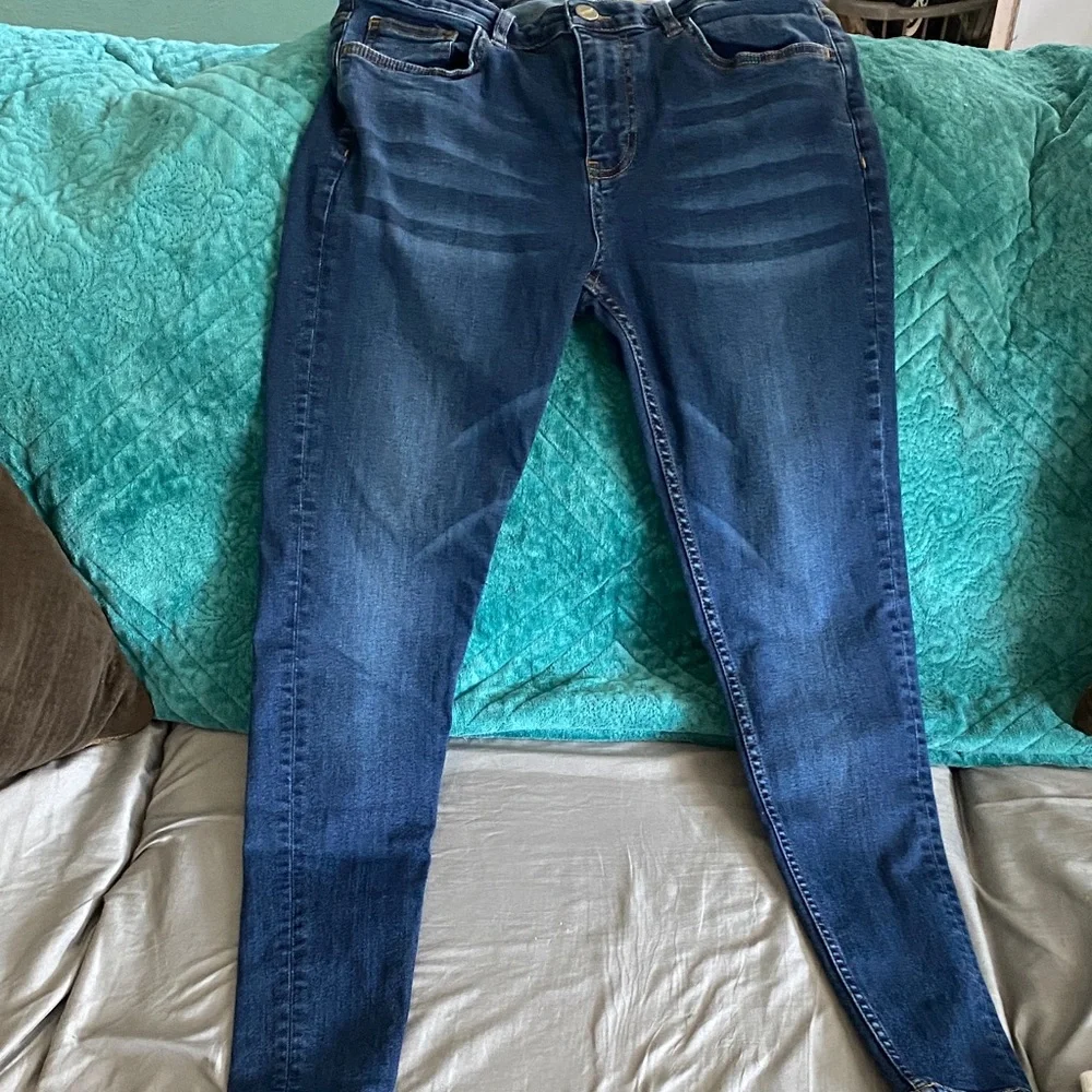 Men's Dark Blue Skinny Jeans - Picture 2 of 2